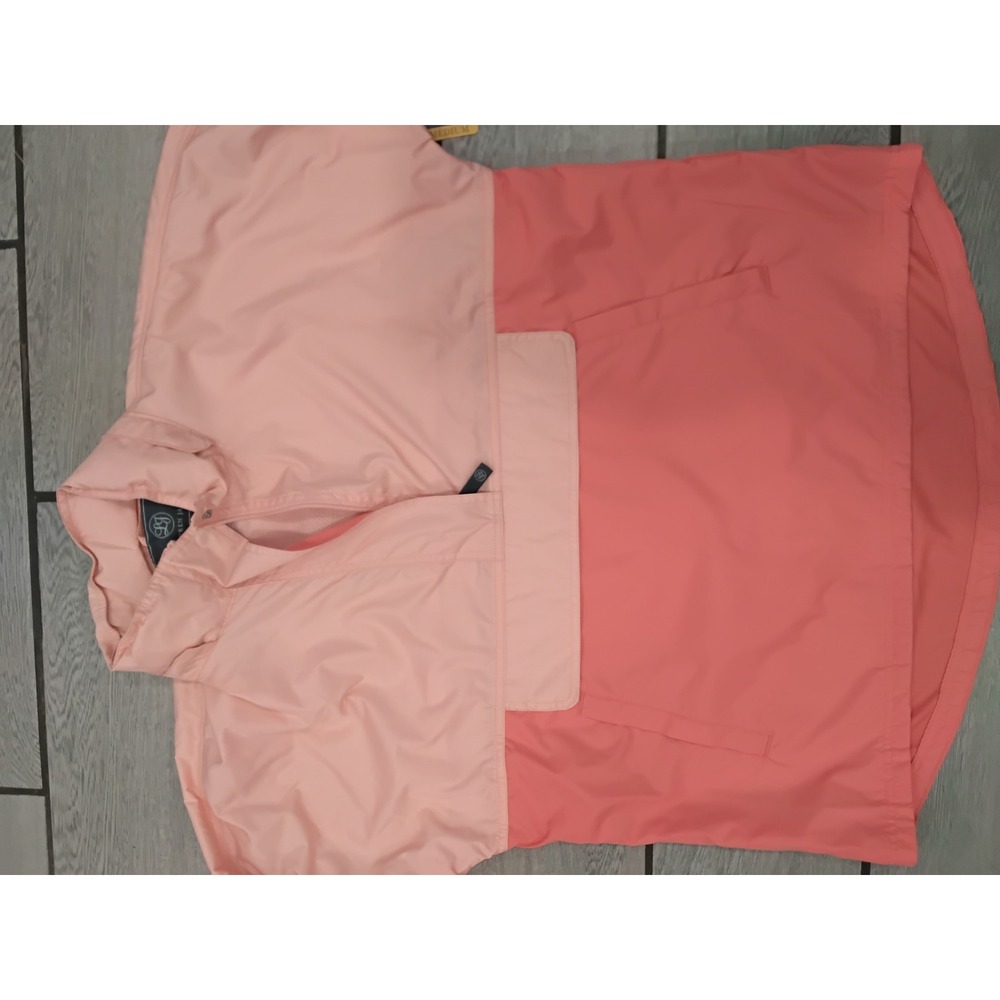 Lauren James Windbreaker Jacket Coral Reef Colorblock Half Zip 13082 Womens M - Picture 2 of 6